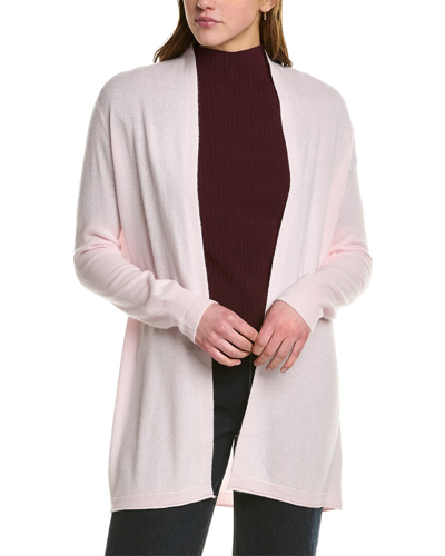 Ainsley Basic Open Cashmere Cardigan In Pink