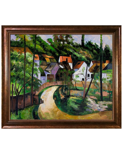 Overstock Art La Pastiche Turn In The Road Framed Wall Art By Paul Cezanne In Multicolor