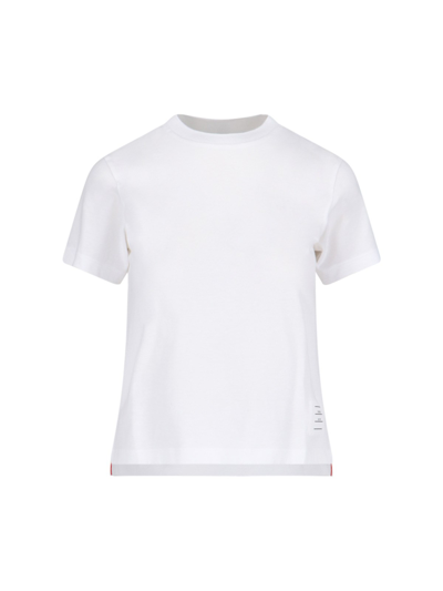 Thom Browne Basic Logo T-shirt In White