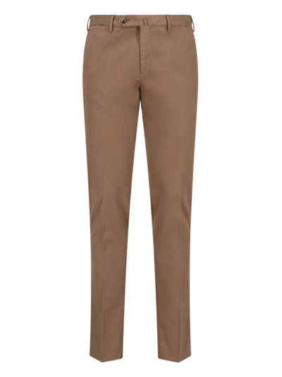 Pt Torino `slim F. F` Pants In Brown