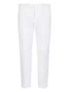 Pt Torino Cotton And Linen Trousers In White