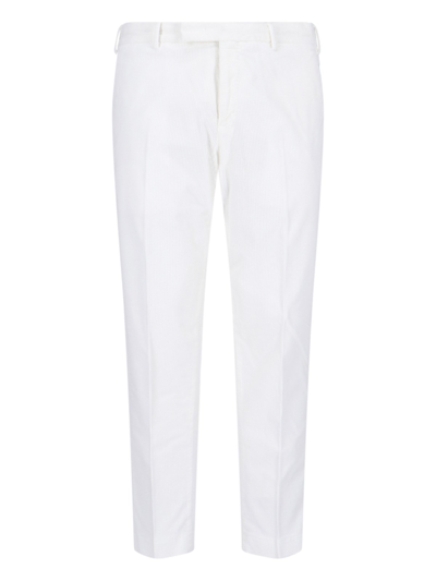 Pt Torino Velvet Pants In White