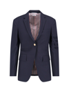 Thom Browne 4-bar Single-breasted Wool Blazer In Blue