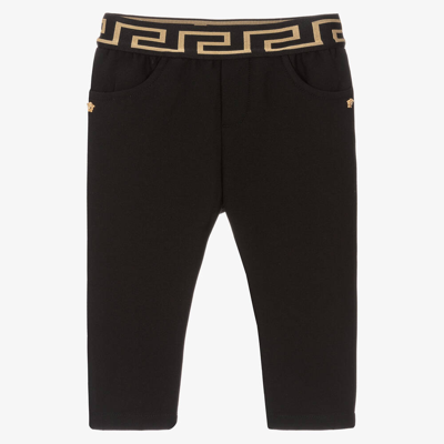 Versace Baby Boys Black Greca Trousers