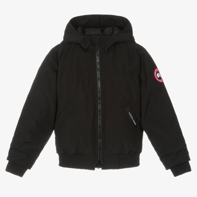 Canada Goose Kids' Black Down-filled Grizzly Bomber Jacket