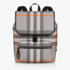 BURBERRY GREY CHECK BACKPACK (27CM)