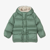 Il Gufo Hooded Nylon Down Jacket In Green