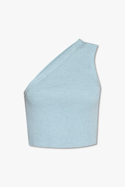 Jacquemus Knitted Sleeveless Top In Blue
