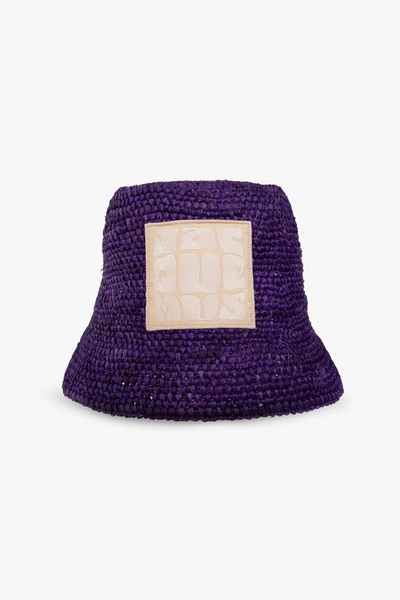 Jacquemus Le Bob Ficiu Bucket Hat In Purple