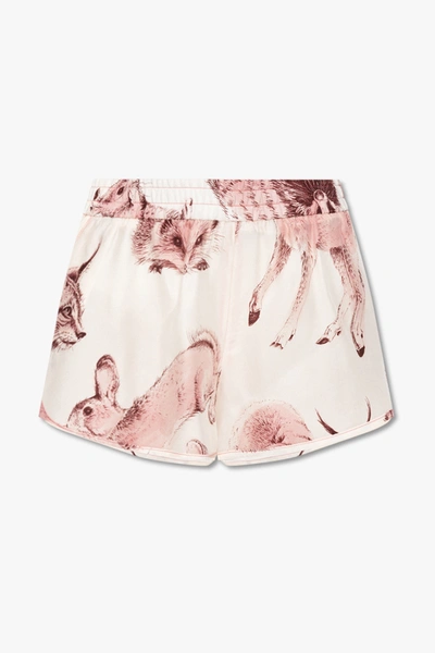 Stella Mccartney Animal-print Silk Shorts In Multi-colored