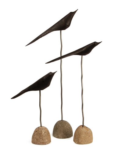 Napa Home & Garden Set Of 3 The Flock In Black