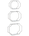 Napa Home & Garden Set Of 3 Hudson Mirrored Wall Shelves In Silver