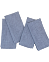 BOMBACIO LINENS BOMBACIO SET OF 4 DENIM BLUE JEAN NAPKINS