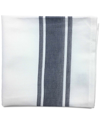 Bombacio Linens Bombacio Bistro Natte White With Charcoal Set Of 4 Napkins In White