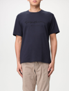 GIORGIO ARMANI COTTON T-SHIRT WITH EMBROIDERY,E62698009