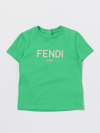 FENDI T恤 FENDI KIDS 儿童 颜色 黄色,E46932003