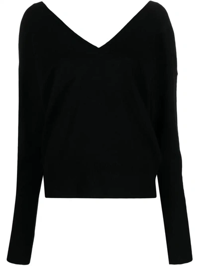 Federica Tosi V-neck Long-sleeve Cardigan In Nero