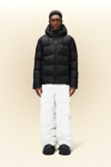 Rains Alta Waterproof Hooded Puffer Jacket In Black