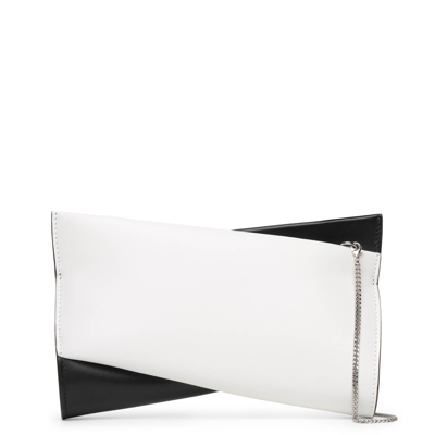 Christian Louboutin Loubitwist Small Black And White Clutch Bag In Black/white