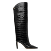 JIMMY CHOO ALIZZE 85 EMBOSSED LEATHER BOOTS