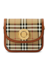 Burberry Small Elizabeth Check-pattern Crossbody Bag In Brown