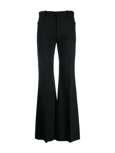 Chloé Low-rise Flared Trousers In Black