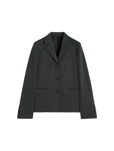 Totême Petite Crepe Suit Jacket In Grey