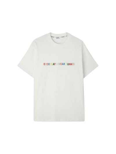 Sunnei Embroidered Cotton T-shirt In White
