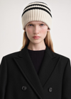 Totême Beige Striped Beanie In Light Sand