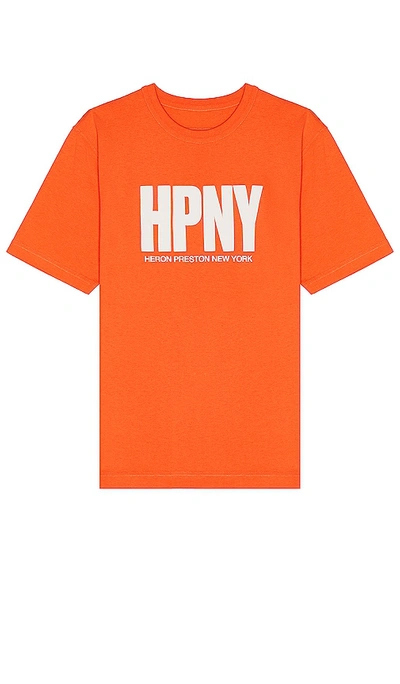 Heron Preston Hpny Tee In Orange