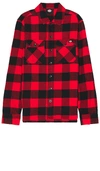 Dickies Red And Black Cotton Check Shirt In Red