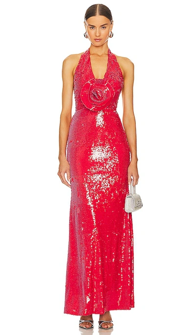 The Bar Grayson Gown In Ruby