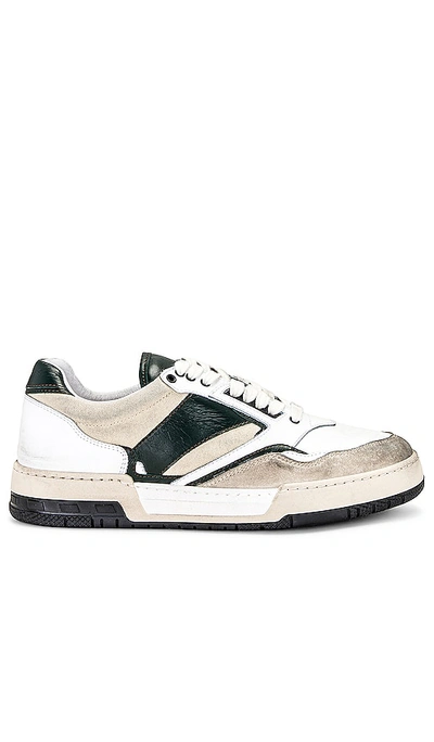Rhude Racing Trainer In Olive  Tan  & White
