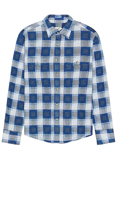 Fair Harbor The Dunewood Flannel Shirt In Wave Blue