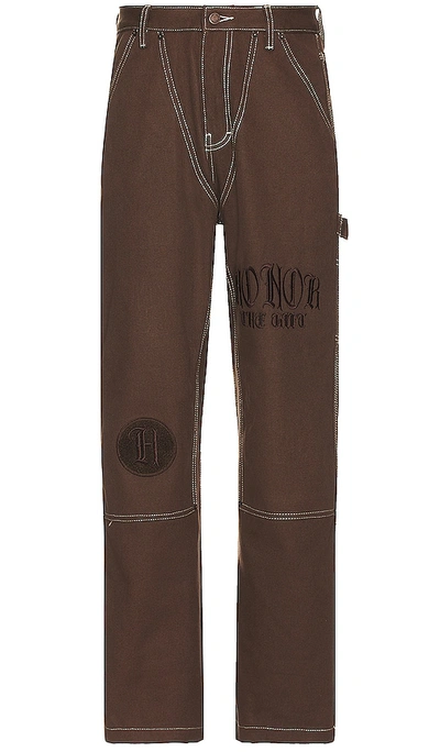 Honor The Gift Script Carpenter Trousers In Brown