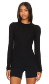 SPLITS59 LOUISE RIB LONG SLEEVE TOP