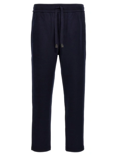 Brioni Drawstring-fastening Track Trousers In Blue