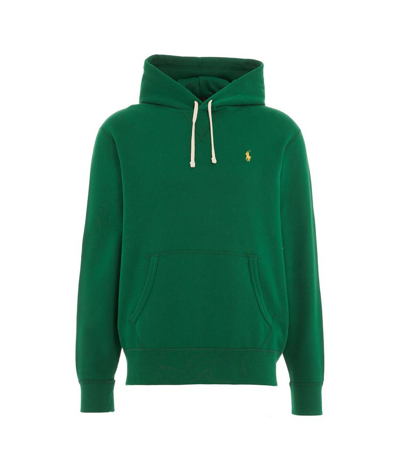 Polo Ralph Lauren Pony Embroidered Drawstring Hoodie In Green