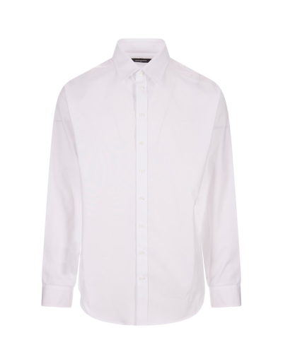 Dsquared2 Logo Printed Long Sleeved Shirt In White
