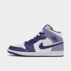 Nike Jordan Air Retro 1 Mid Casual Shoes In Sky J Purple/sky J Purple/white