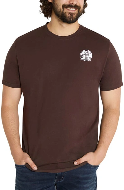 Johnny Bigg Carpe Diem Longline Graphic T-shirt In Chocolate