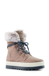 Cougar Vanetta Polar Plush Suede Winter Booties In Almond