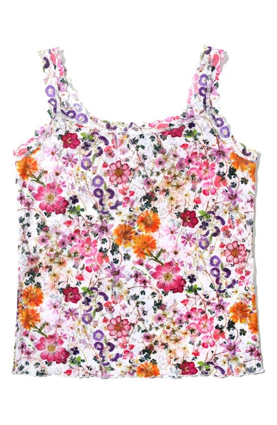 Hanky Panky Plus Size Printed Signature Lace Cami Pressed Bouquet In Pressed Boquet Print