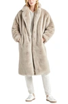 Splendid Mikaela Faux Fur Coat In Champagne Toast