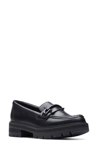 Clarks (r) Orianna Bit Platform Loafer In Black Leather