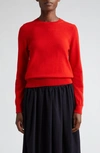 Comme Des Garçons Round-neck Cashmere Jumper In Red