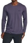 Rvca Sport Vent Long Sleeve T-shirt In Gray Purple