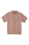 Billabong Sundays Stripe Jacquard Short Sleeve Button-up Shirt In Fig