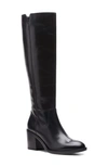Clarks Valvestino Hi Knee High Boot In Black Leather