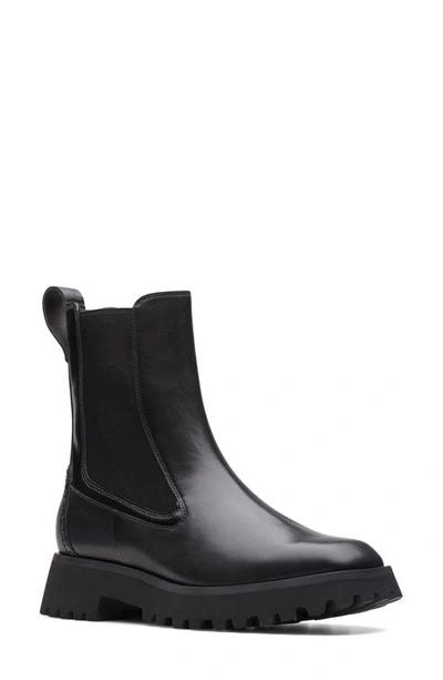Clarks Stayso Rise Chelsea Boot In Black Leather